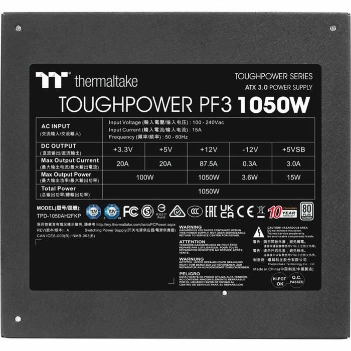 Sursă de Alimentare THERMALTAKE PS-TPD-1050FNFAPE-3 1050 W 80 PLUS Platinum