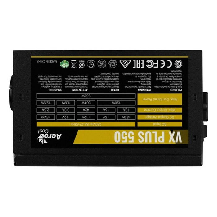 Sursă de Alimentare Aerocool VX PLUS 550 ATX 550W ATX 550 W 504 W