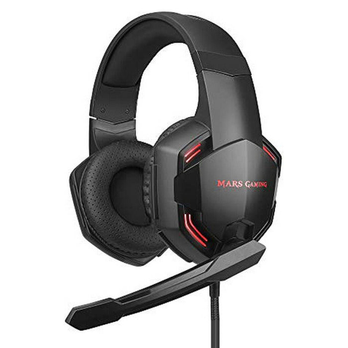Căști cu Microfon Gaming Mars Gaming MHXPRO71 Negru Roșu