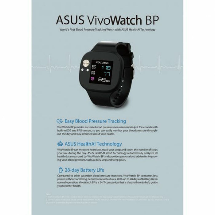 Smartwatch Asus VivoWatch BP Negru