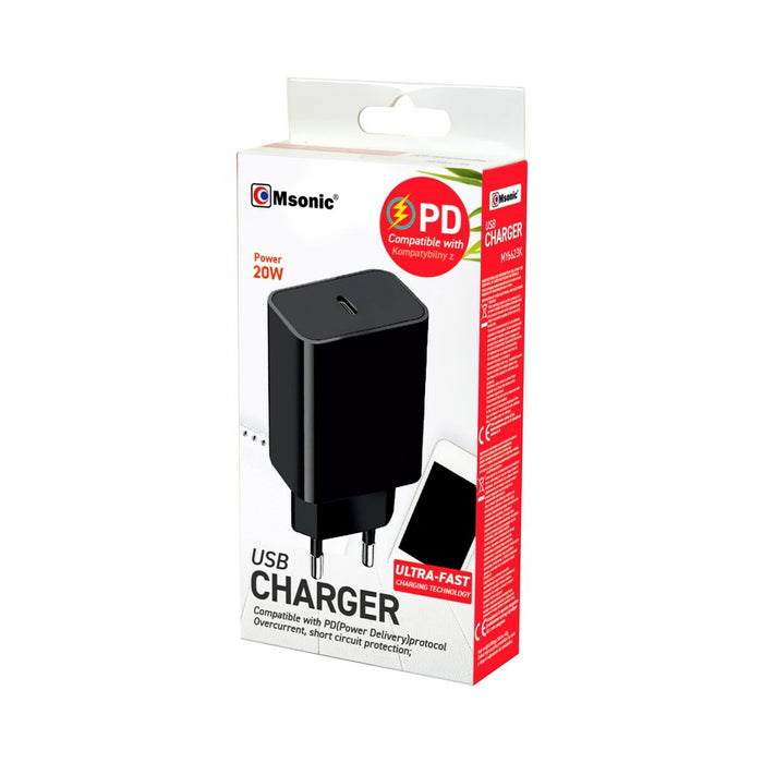 Încărcător de Perete Msonic MY6623K Negru 20 W
