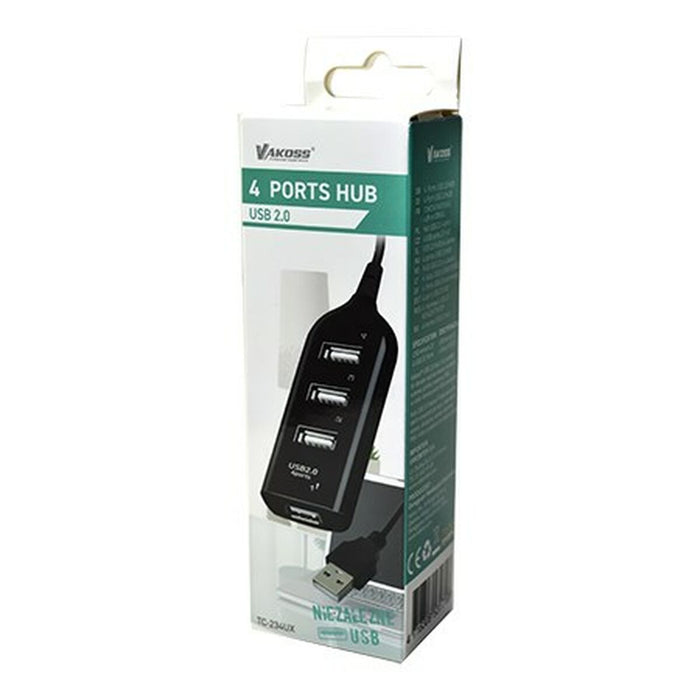 Hub USB Vakoss TC-234UX Alb Negru