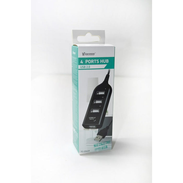 Hub USB Vakoss TC-234UX Alb Negru