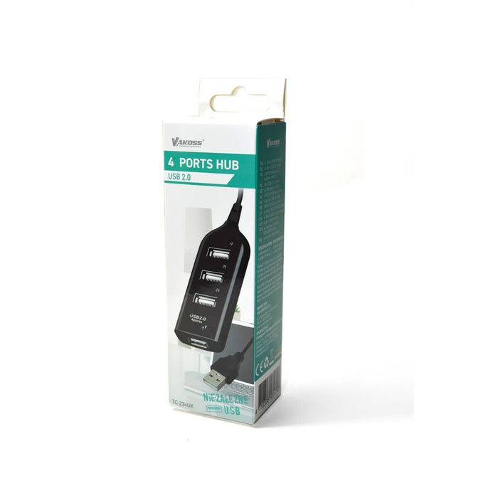 Hub USB Vakoss TC-234UX Alb Negru