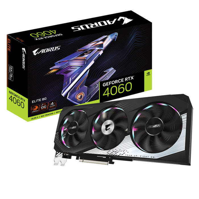 Placă Grafică Gigabyte GV-N4060AORUS E-8GD Geforce RTX 4060 GDDR6
