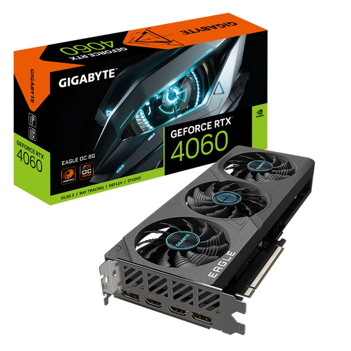Placă Grafică Gigabyte GV-N4060EAGLE OC-8GD Geforce RTX 4060 GDDR6 GDDR6X