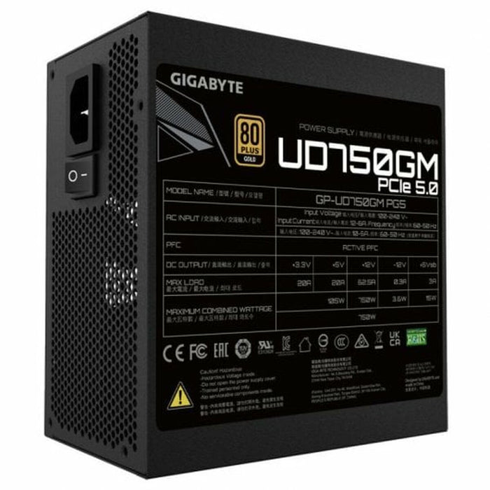 Sursă de Alimentare Gigabyte UD750GM PG5 750 W 80 Plus Gold
