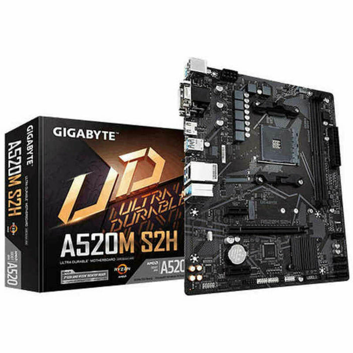 Placă de Bază Gigabyte A520M S2H mATX AM4     AMD AM4 AMD