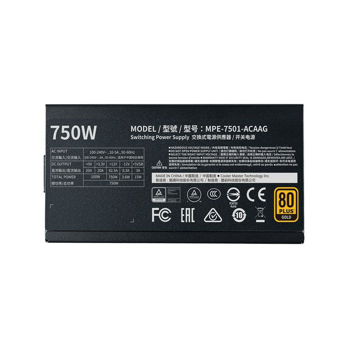 Sursă de Alimentare Cooler Master MPE-7501-AFAAG-EU ATX 750 W 80 Plus Gold