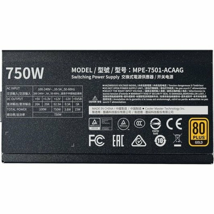 Sursă de Alimentare Cooler Master NECM-093 750 W 80 Plus Gold