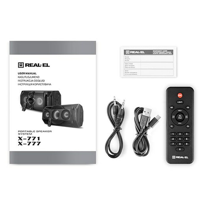 Difuzor Bluetooth Real-El REAL-EL X-771 Negru Multicolor