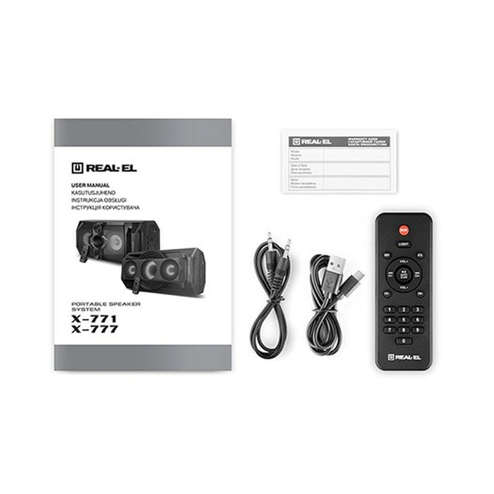 Difuzor Bluetooth Real-El REAL-EL X-777 Negru Multicolor