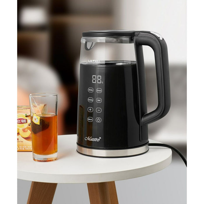 Fierbător Feel Maestro MR-049 Negru Transparent Geam Sticlă borosilicată 2200 W 1,7 L