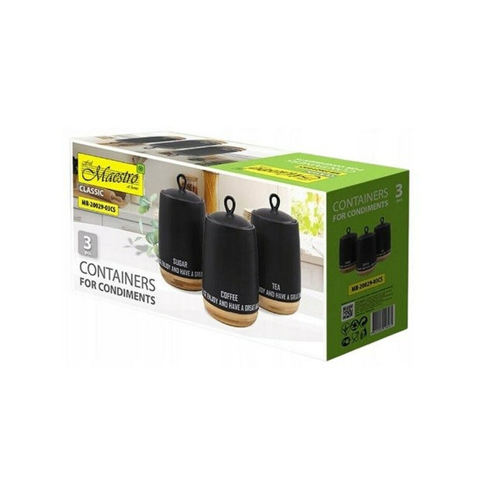Set de 3 tuburi Feel Maestro MR-20029-03CS Ceramică (3 Piese)