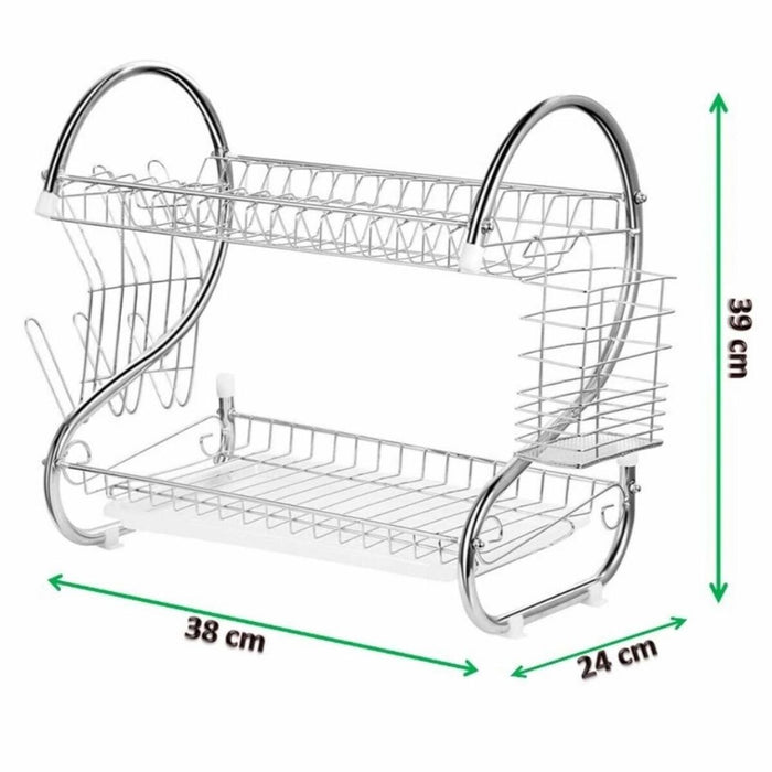 Scurgător de Vase pentru Chiuvetă Feel Maestro MR-1025-38  38 x 24 x 39 cm Argintiu