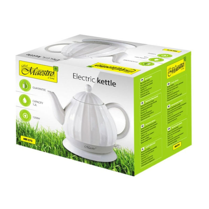 Fierbător de Apă și Ceainic Electric Feel Maestro MR-070 Alb Ceramic 1200 W 1,2 L