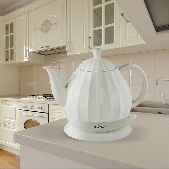 Fierbător de Apă și Ceainic Electric Feel Maestro MR-070 Alb Ceramic 1200 W 1,2 L