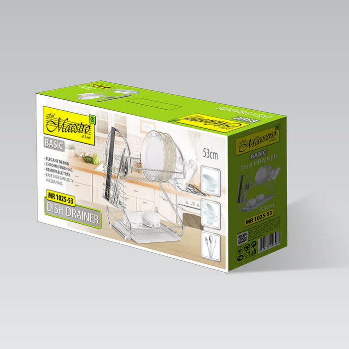 Scurgător de Vase pentru Chiuvetă Feel Maestro MR-1025-53 Argintiu Oțel inoxidabil Plastic