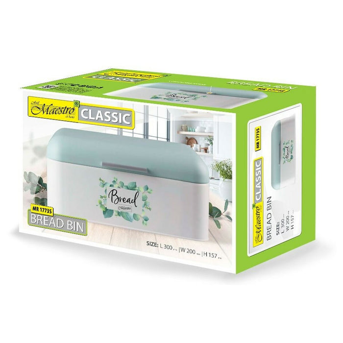 Coș pentru pâine Feel Maestro MR1773S 30 x 20 x 15,7 cm Alb Verde Metal Oțel inoxidabil
