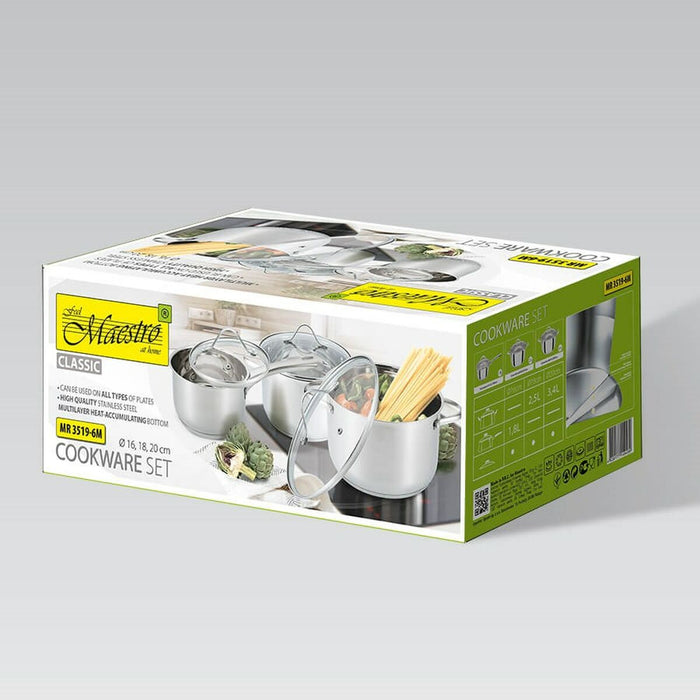 Cratițe Feel Maestro MR-3519-6M Argintiu 6 Piese
