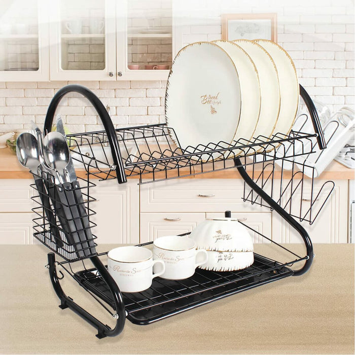 Scurgător de Vase pentru Chiuvetă Feel Maestro MR-1025-38-BLACK 38 x 24 x 39 cm Negru
