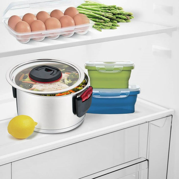 Oală cu capac Feel Maestro MR-3530-24  Negru Roșu Oțel Oțel inoxidabil Plastic Ø 24 cm 5,5 L