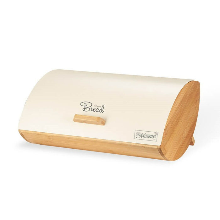 Coș pentru pâine Feel Maestro MR-1775-IVORY Fildeș Lemn Metal Bambus 25 x 13,3 x 36,5 cm