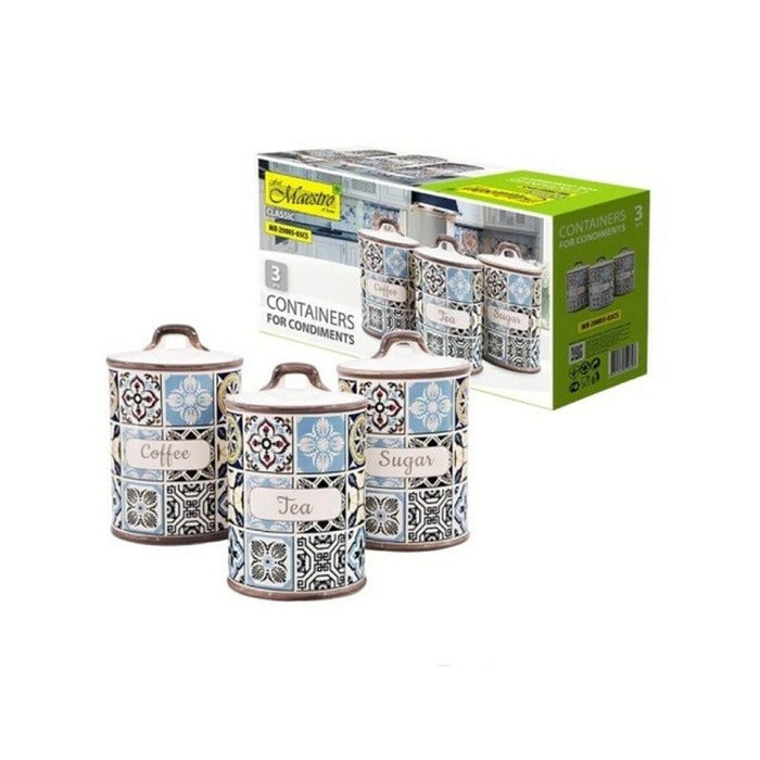Set de 3 tuburi Feel Maestro MR-20005-03CS Ceramică (3 Piese)