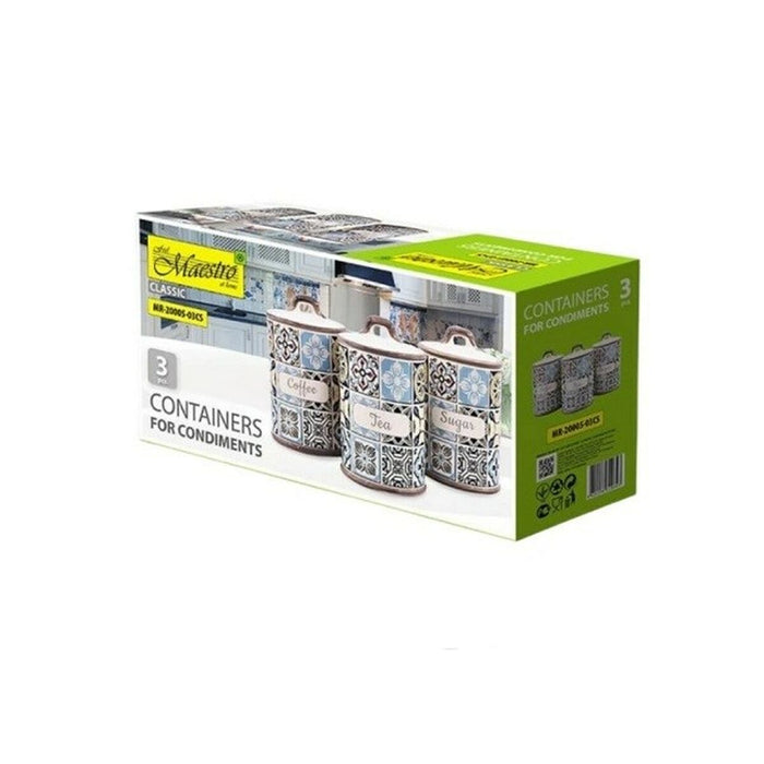 Set de 3 tuburi Feel Maestro MR-20005-03CS Ceramică (3 Piese)