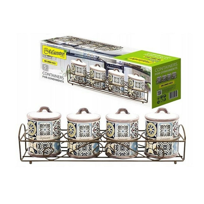 Set de 4 tuburi Feel Maestro MR-20005-04CS Ceramică (4 Piese)