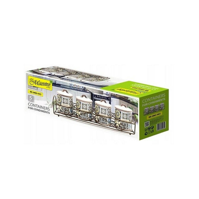 Set de 4 tuburi Feel Maestro MR-20005-04CS Ceramică (4 Piese)