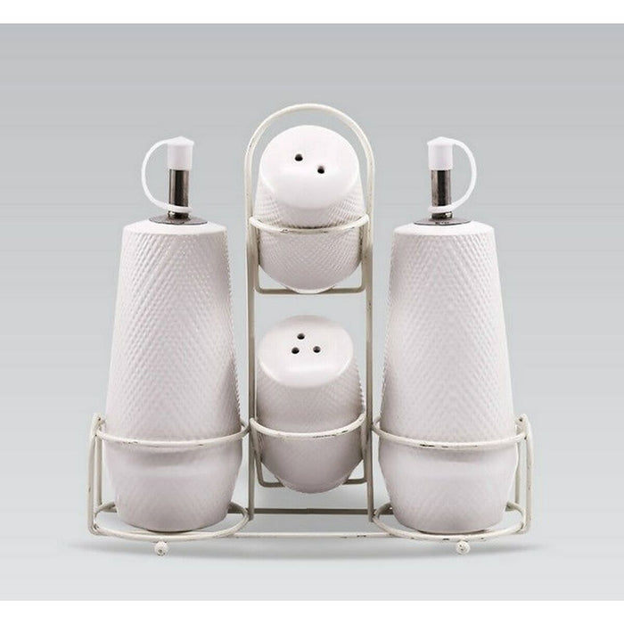 Set Solniță și Piperniță Feel Maestro MR-20002-04CS Alb Ceramică 5 Piese