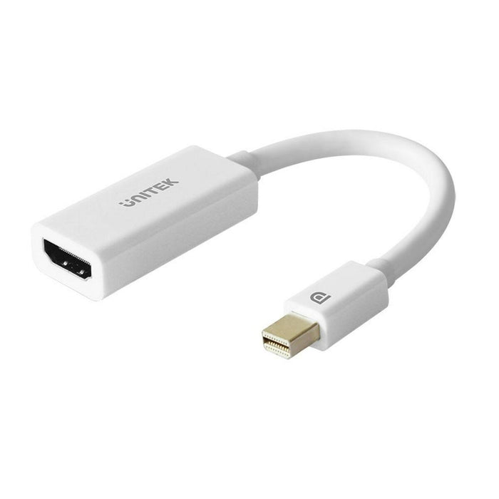 Adaptor Mini DisplayPort la HDMI Unitek Y-6331 Alb 20 cm