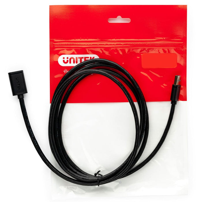 Cablu USB Unitek Y-C450GBK Tată/Mamă Negru 2 m