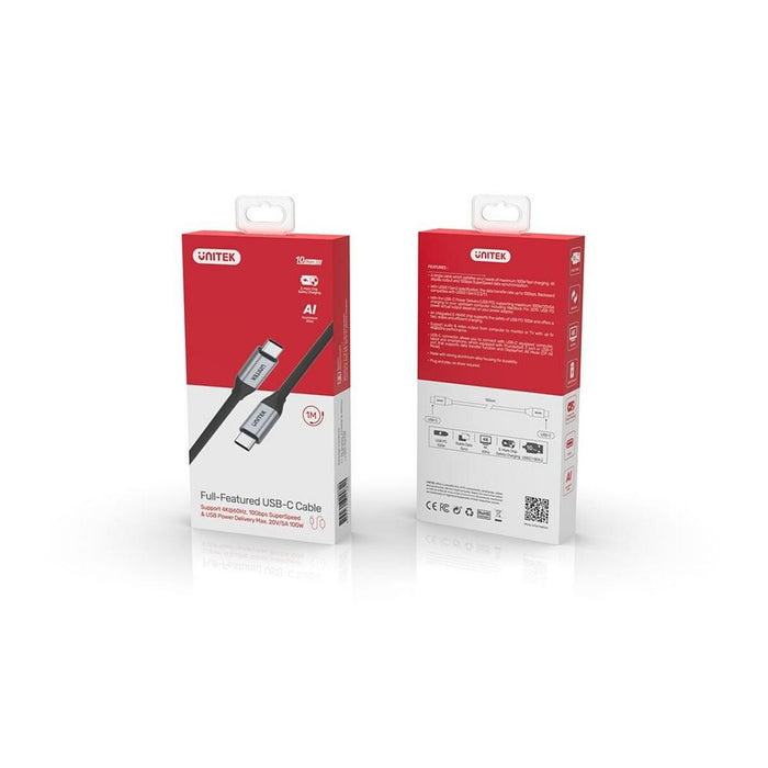 Cablu USB C Unitek C14082ABK Negru 1 m