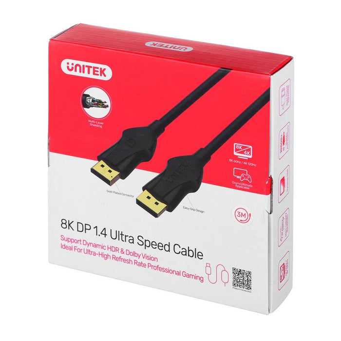 Cablu DisplayPort Unitek C1624BK Negru 3 m