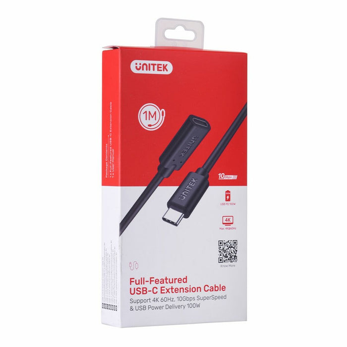 Cablu USB C Unitek C14086BK-1M Negru 1 m