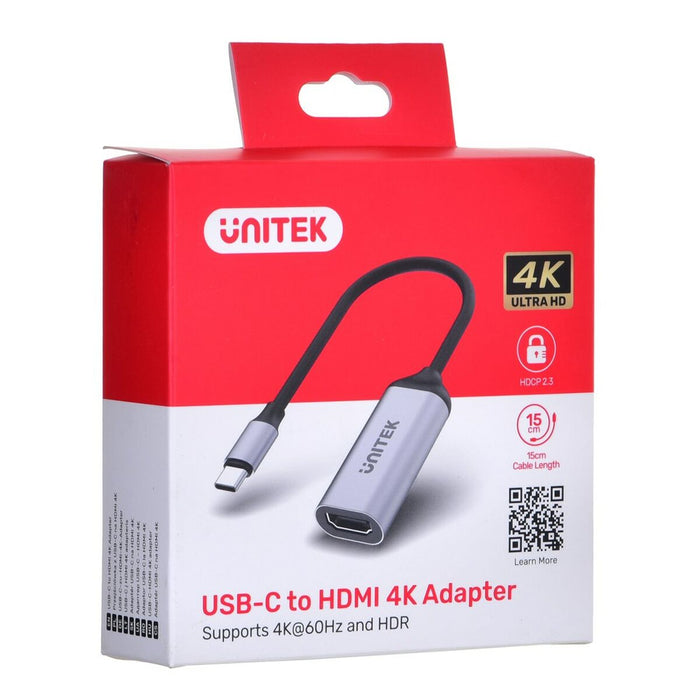 Cablu USB-C la HDMI Unitek V1420A Negru 15 cm