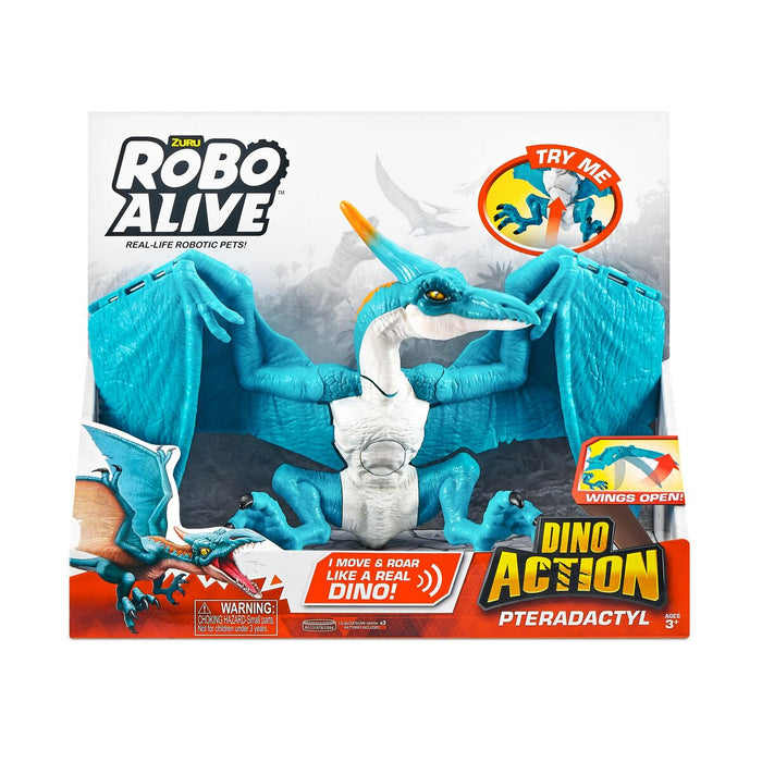 Dinozaur Zuru Robo Alive: Dino Action Pterodactyl Celeste Figura îmbinată