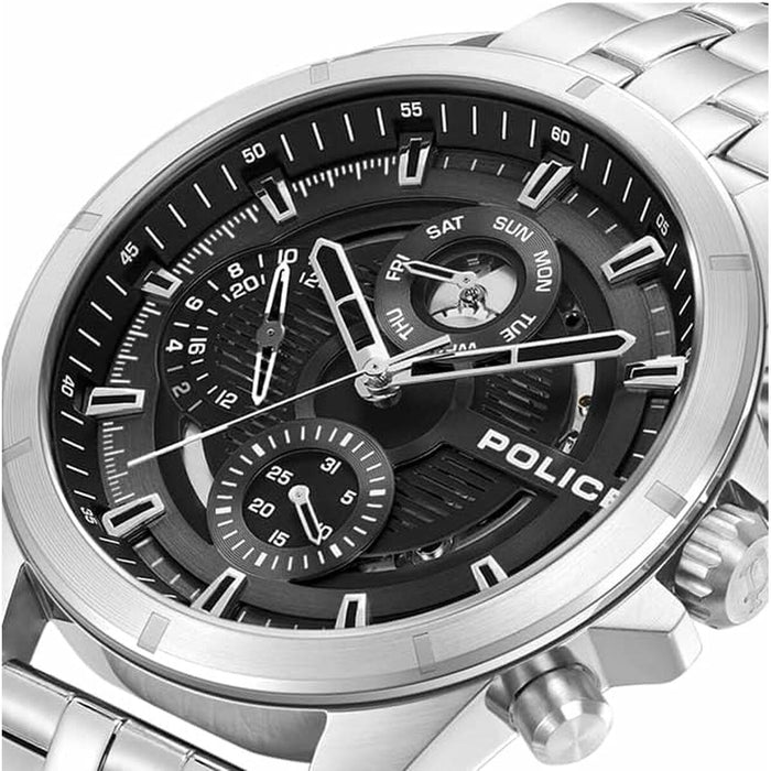 Ceas Bărbați Police PEWJK0004605 Negru Argintiu