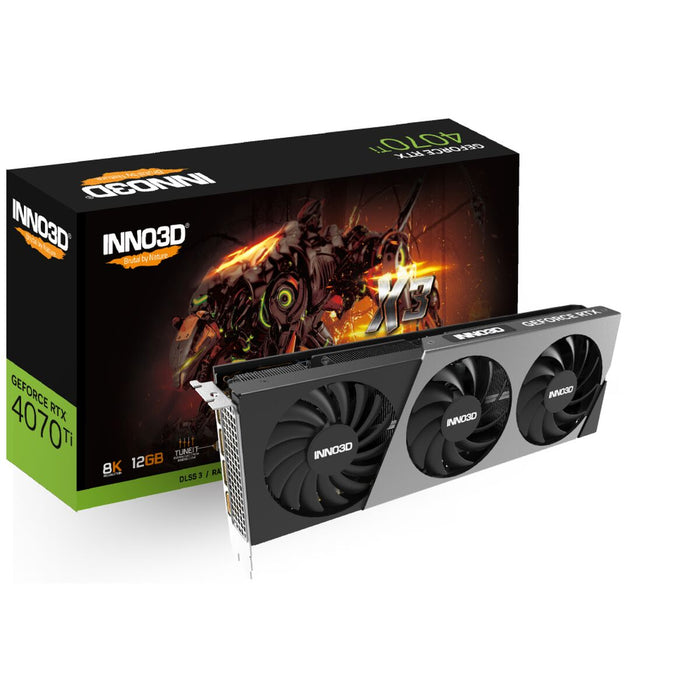 Placă Grafică INNO3D RTX 4070TI X3 GeForce RTX 4070 Ti 12 GB GDDR6X