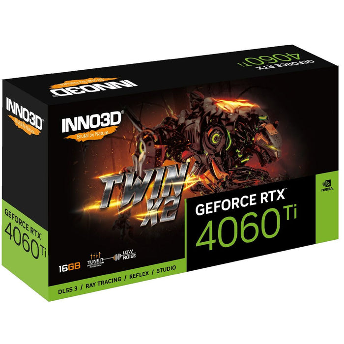 Placă Grafică INNO3D N406T2-16D6-178055N Geforce RTX 4060 Ti 16 GB GDDR6