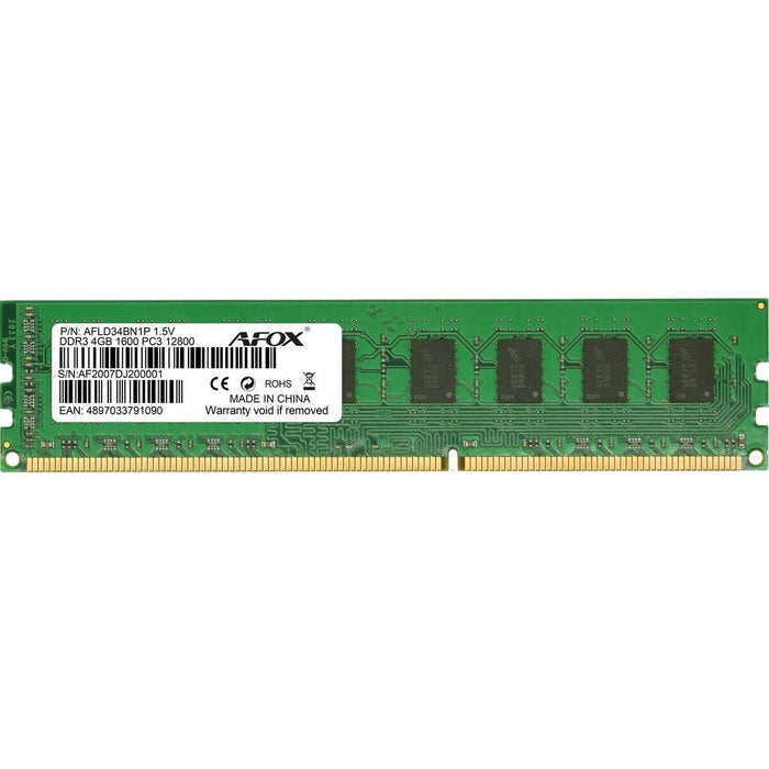 Memorie RAM Afox DDR3 1600 UDIMM CL11 4 GB