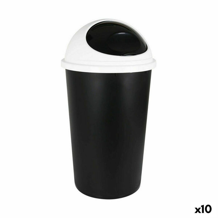 Coș de gunoi Tontarelli Big hoop Alb Negru 45 L (10 Unități)