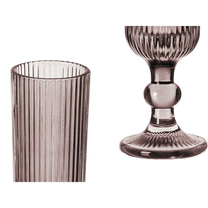 Pahar de șampanie Dungi Gri Sticlă 160 ml (6 Unități)