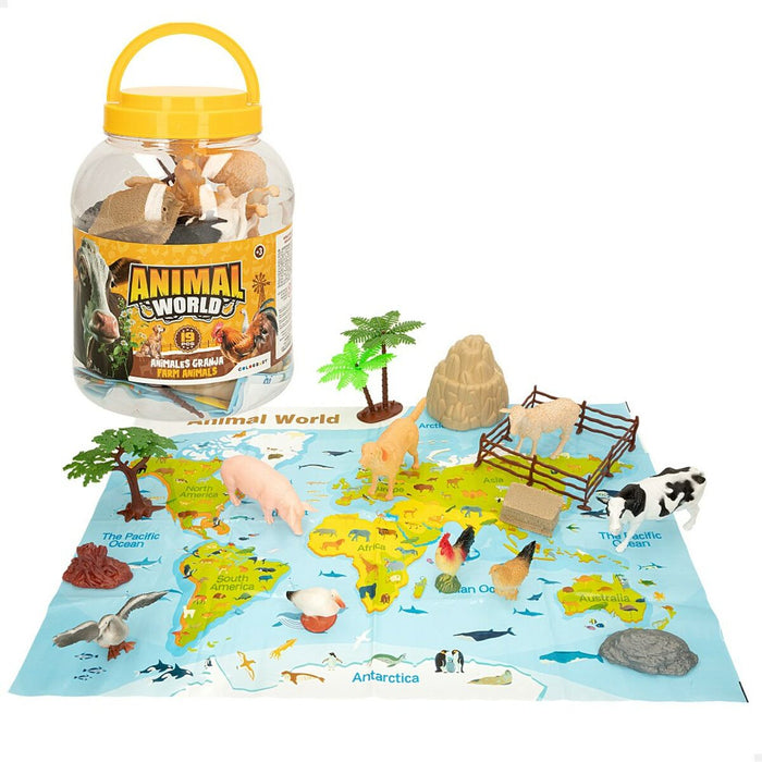 Figurine de animale Colorbaby 19 Piese Fermă Plastic 13 x 8 x 3 cm (6 Unități)