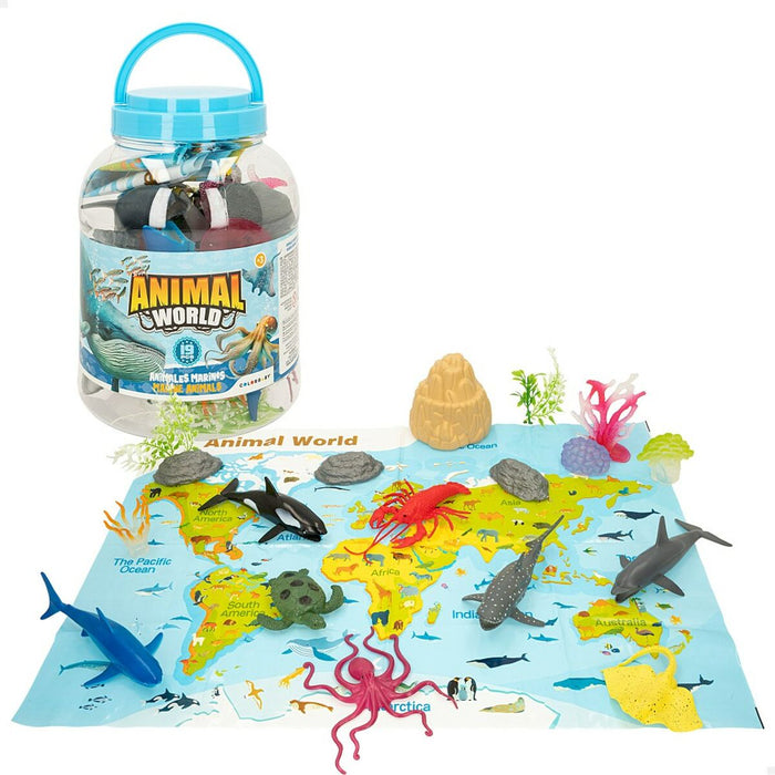 Figurine de animale Colorbaby 19 Piese Ocean Plastic 14 x 6 x 7 cm (6 Unități)