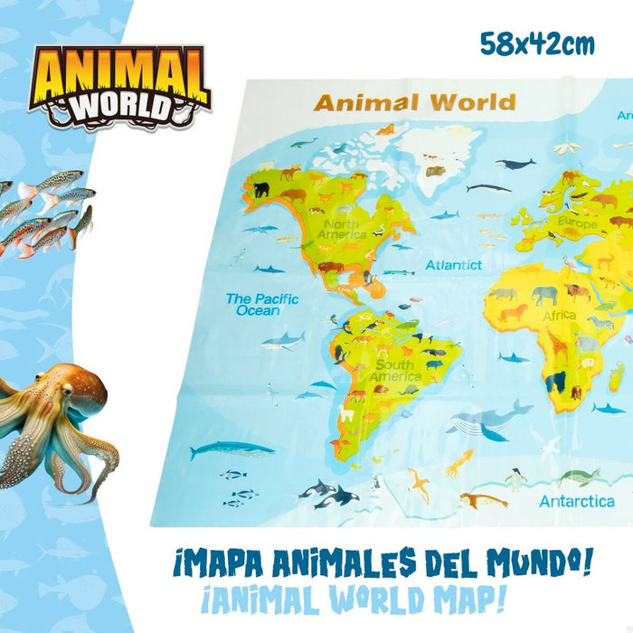 Figurine de animale Colorbaby 19 Piese Ocean Plastic 14 x 6 x 7 cm (6 Unități)
