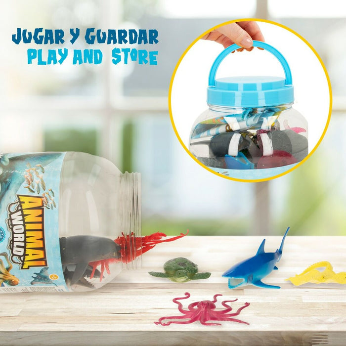 Figurine de animale Colorbaby 19 Piese Ocean Plastic 14 x 6 x 7 cm (6 Unități)