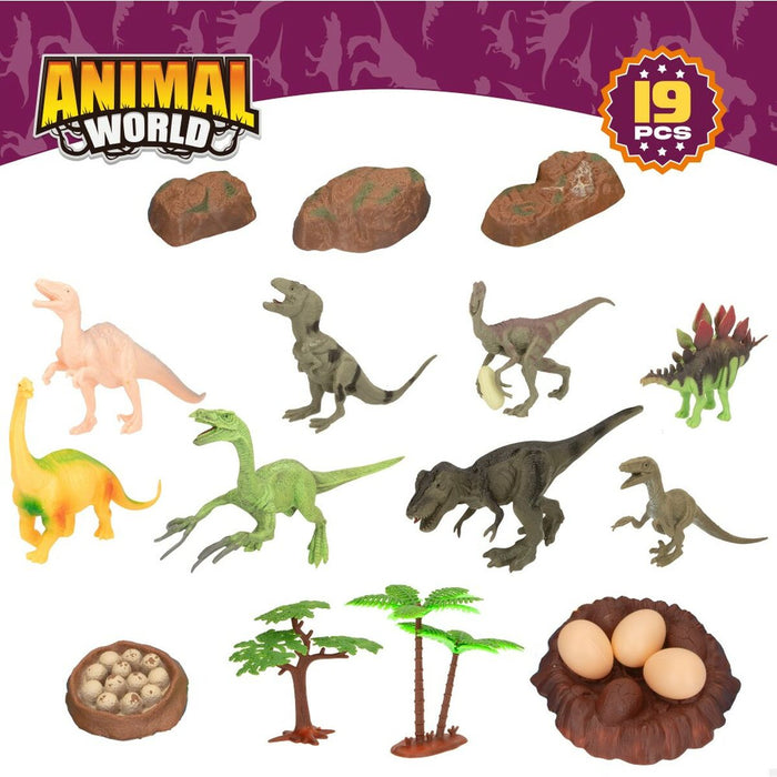 Playset Colorbaby 19 Piese 6 Unități 17 x 9 x 6 cm Dinozauri